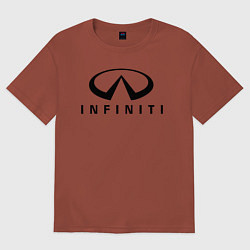 Футболка оверсайз мужская Infiniti logo, цвет: кирпичный