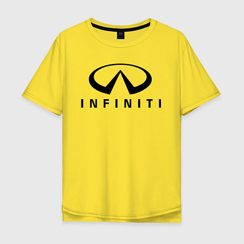 Мужская футболка оверсайз Infiniti logo / Желтый – фото 1