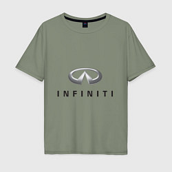 Футболка оверсайз мужская Logo Infiniti, цвет: авокадо