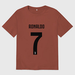 Футболка оверсайз мужская RONALDO 7, цвет: кирпичный