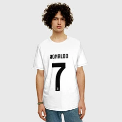 Футболка оверсайз мужская RONALDO 7, цвет: белый — фото 2
