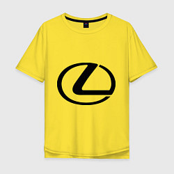 Футболка оверсайз мужская Logo lexus, цвет: желтый