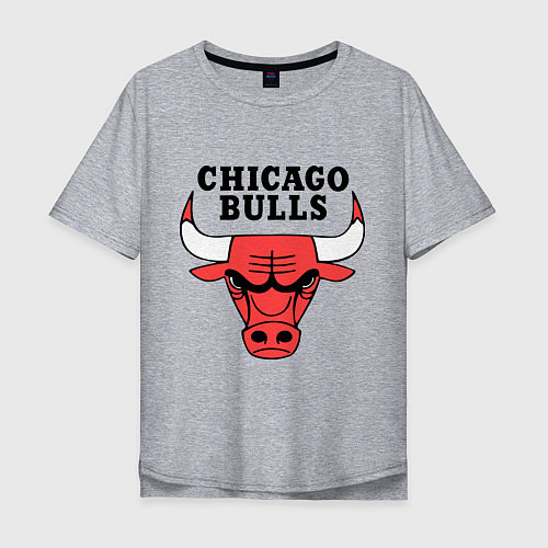 Мужская футболка оверсайз Chicago Bulls / Меланж – фото 1