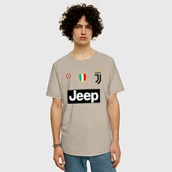 Футболка оверсайз мужская FC Juventus, цвет: миндальный — фото 2