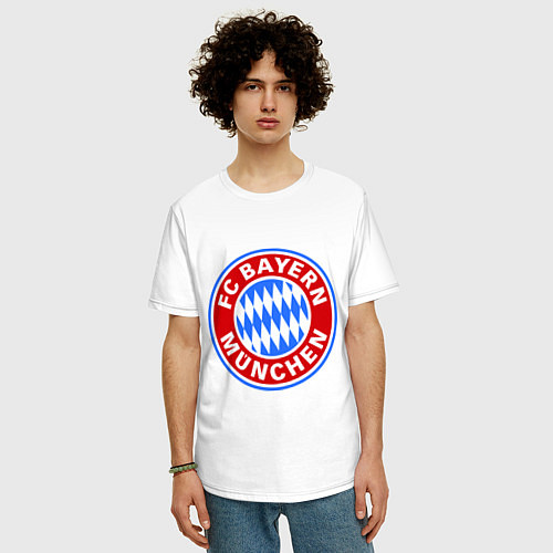 Мужская футболка оверсайз Bayern Munchen FC / Белый – фото 3