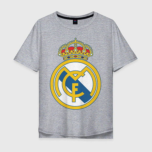 Мужская футболка оверсайз Real Madrid FC / Меланж – фото 1