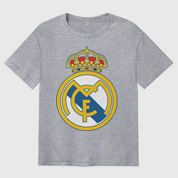 Футболка оверсайз мужская Real Madrid FC, цвет: меланж
