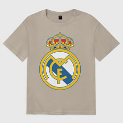 Футболка оверсайз мужская Real Madrid FC, цвет: миндальный