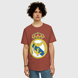 Футболка оверсайз мужская Real Madrid FC, цвет: кирпичный — фото 2