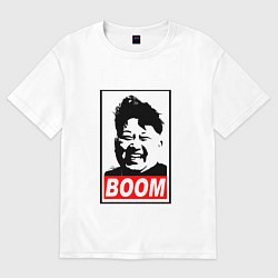 Футболка оверсайз мужская BOOM: Kim Chen Eun, цвет: белый