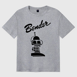 Футболка оверсайз мужская Bender monochrome, цвет: меланж