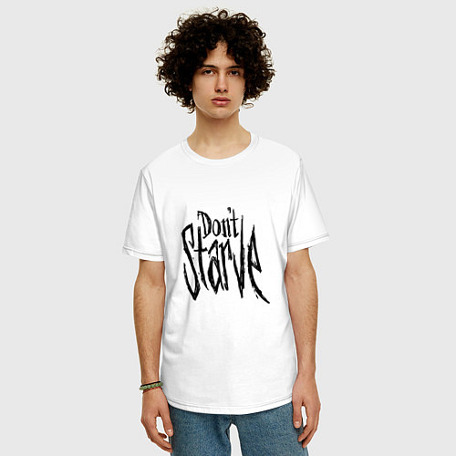 Мужская футболка оверсайз Don't Starve / Белый – фото 3
