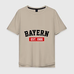 Футболка оверсайз мужская FC Bayern Est. 1900, цвет: миндальный