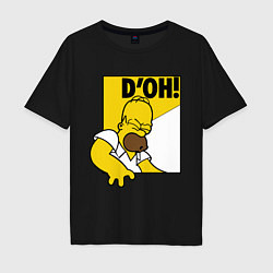 Футболка оверсайз мужская Homer D'OH!, цвет: черный