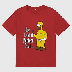 Футболка оверсайз мужская The Last Perfect Man, цвет: красный