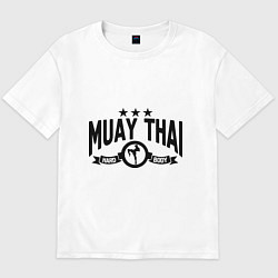 Футболка оверсайз мужская Muay thai boxing, цвет: белый