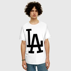 Футболка оверсайз мужская LA: Los Angeles, цвет: белый — фото 2