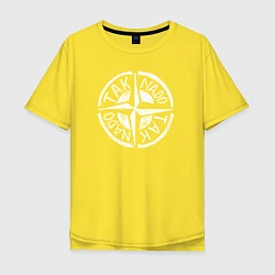 Футболка оверсайз мужская Taknado Stone Island, цвет: желтый