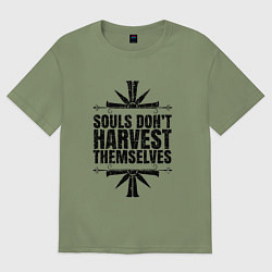 Футболка оверсайз мужская Harvest Themselves, цвет: авокадо