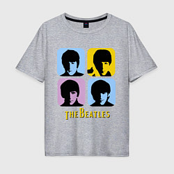 Мужская футболка оверсайз The Beatles: pop-art