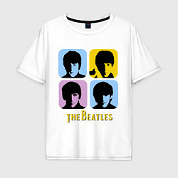 Мужская футболка оверсайз The Beatles: pop-art