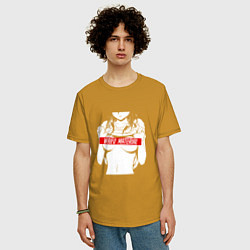 Футболка оверсайз мужская WAIFU MATERIAL, цвет: горчичный — фото 2