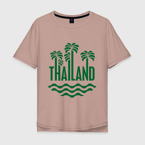 Мужская футболка оверсайз Тайланд / Пыльно-розовый – фото 1