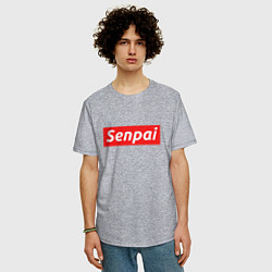 Футболка оверсайз мужская Senpai Supreme, цвет: меланж — фото 2