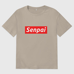 Футболка оверсайз мужская Senpai Supreme, цвет: миндальный