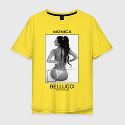 Футболка оверсайз мужская Monica Bellucci: Donna Famosa, цвет: желтый