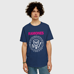 Футболка оверсайз мужская Ramones Boyband, цвет: тёмно-синий — фото 2