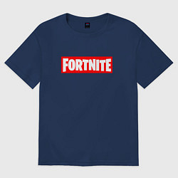 Футболка оверсайз мужская Fortnite Supreme, цвет: тёмно-синий