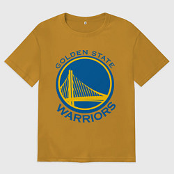 Футболка оверсайз мужская Golden state Warriors, цвет: горчичный