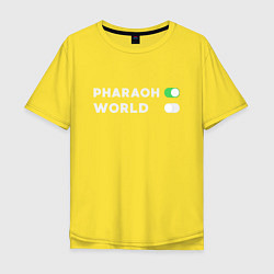 Футболка оверсайз мужская Pharaon On, World Off, цвет: желтый