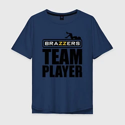 Футболка оверсайз мужская Brazzers Team Player, цвет: тёмно-синий