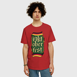 Футболка оверсайз мужская Oktoberfest Germany, цвет: красный — фото 2