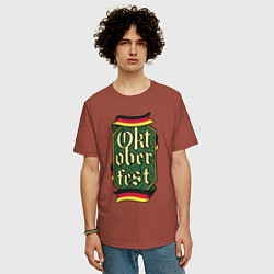 Футболка оверсайз мужская Oktoberfest Germany, цвет: кирпичный — фото 2