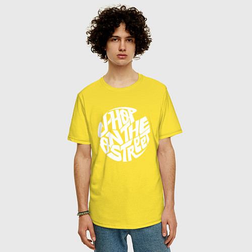 Мужская футболка оверсайз J-Hope: On the Street / Желтый – фото 3