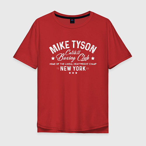Мужская футболка оверсайз Mike Tyson: Boxing Club / Красный – фото 1