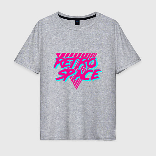 Мужская футболка оверсайз Retro Space / Меланж – фото 1