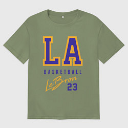 Футболка оверсайз мужская Lebron 23: Los Angeles, цвет: авокадо
