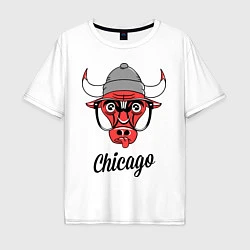 Футболка оверсайз мужская Chicago SWAG, цвет: белый