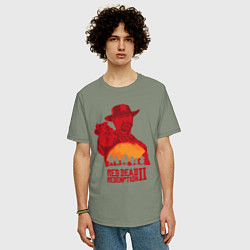 Футболка оверсайз мужская Red Dead Redemption 2, цвет: авокадо — фото 2