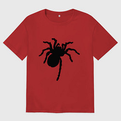 Футболка оверсайз мужская Черный паук, цвет: красный
