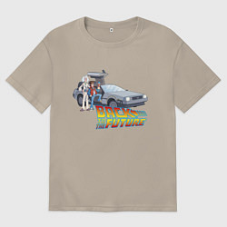 Футболка оверсайз мужская Back to the future, цвет: миндальный