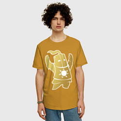 Футболка оверсайз мужская Praise the Sun!, цвет: горчичный — фото 2