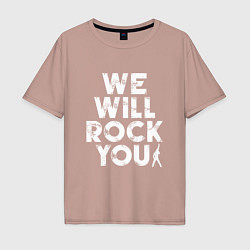 Мужская футболка оверсайз We Wil Rock You