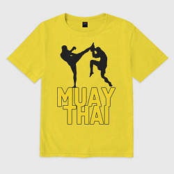 Футболка оверсайз мужская Muay Thai, цвет: желтый