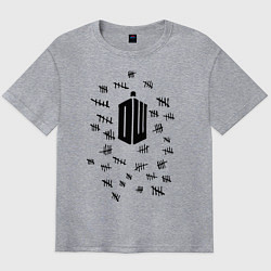 Футболка оверсайз мужская Doctor Who: Days, цвет: меланж