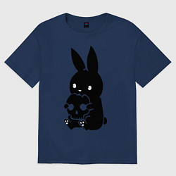 Футболка оверсайз мужская Зайка, цвет: тёмно-синий